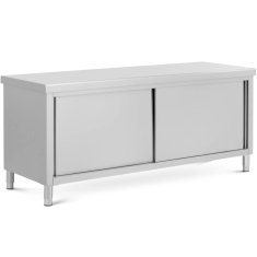 Royal Catering Delovni pult s prehodno omarico STAL 200 x 70 cm