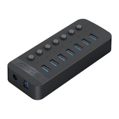 Orico Hub CT2U3-7AB s 7 stikali USB-A - črn