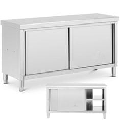 Royal Catering Delovni pult s prehodno omarico STAL 160 x 60 cm