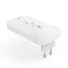 Hama Zložljiv omrežni polnilnik GaN USB-C USB-A 65 W – bel
