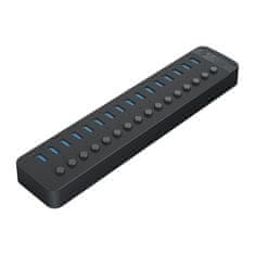 Orico Hub CT2U3-16AB s 16 stikami USB-A - črn