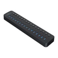 Orico Hub CT2U3-16AB s 16 stikami USB-A - črn