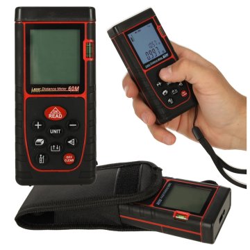 UNBRANDED Digitalni laserski merilnik razdalje, vodoodporen IP54, ohišje 3 mm/60 m, baterijsko napajanje