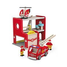 Viga Toys Lesena gasilska postaja Viga