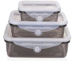 Alpina komplet posod za shranjevanje živil, plastika, 3 posode