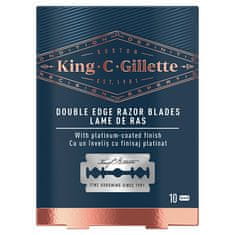 Gillette Nadomestna rezila za britvico King (rezila za britvico z dvojnim robom) 10 kosov