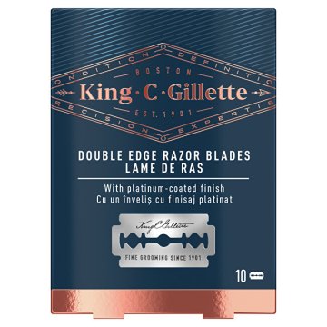 Gillette Nadomestna rezila za britvico King (rezila za britvico z dvojnim robom) 10 kosov