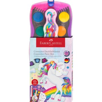 Faber-Castell Barvice vodene FaberCastell Connect Unicorn 12/1 + nalepke