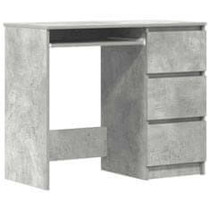 Vidaxl Pisalna miza betonsko siva 90x45x76 cm iverna plošča
