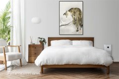 Zakito Posters Plakat 70x100 cm Rjoveči tiger, Koson Japonski Vintage za dnevno sobo
