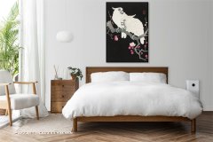 Zakito Posters Plakat 50x70 cm Dva kakaduta, Koson Japonski Vintage za dnevno sobo