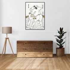 Zakito Posters Plakat 42x59,4 cm Sumo borca, Hokusai Japonski Vintage za dnevno sobo