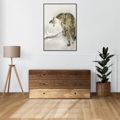Zakito Posters Plakat 70x100 cm Rjoveči tiger, Koson Japonski Vintage za dnevno sobo