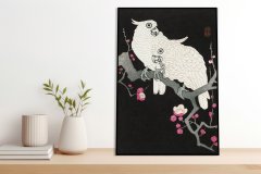 Zakito Posters Plakat 50x70 cm Dva kakaduta, Koson Japonski Vintage za dnevno sobo