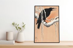 Zakito Posters Plakat 61x91,5 cm Vrana na zasneženi veji, Koson Japonski Vintage za dnevno sobo