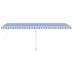 Vidaxl Prostostoječa avtomatska tenda 600x300 cm modra/bela