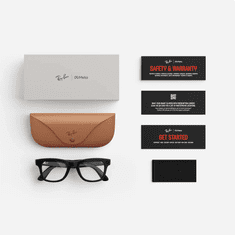 Ray-Ban - Wayfarer Standard - Sijajna črna, prozorne leče
