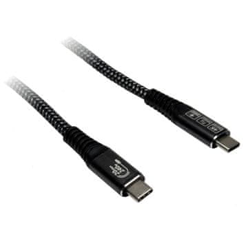 Inter-tech GOOBAY USB-C na USB-C 1,5m 240W PD 3.1 20Gbit/s črn napajalni in sync kabel