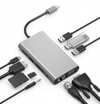 shumee HUB USB-C 10v1 adapter Zenwire BYL-2010N