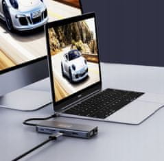 ZENWIRE Adapter Hub 12In1 Usb-C 2X Hdmi Vga Usb Jack Sd Lan