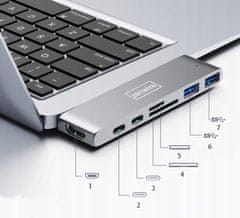ZENWIRE Adapter 7v1 HUB USB-C HDMI 4K Macbook BYL-2011N
