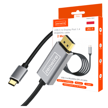 ZENWIRE Usb-C Displayport 8K 5K 4K Display Port Macbook Thunderbolt 3.0 /4.0 240Hz Zenwire Zc-1 Kabel