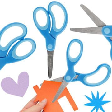 STARPAK Otroške škarje ZA DESNIČARJE, profilirane šolske škarje, VARNO za otroke 13 cm STARPAK