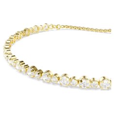 Swarovski Pozlačena zapestnica s prozornimi kristali Tennis Matrix 5730709