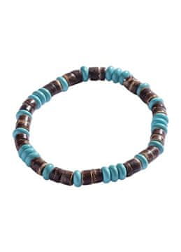 Marc Malone Moška zapestnica iz perlic s turkizno barvo MCGB5087
