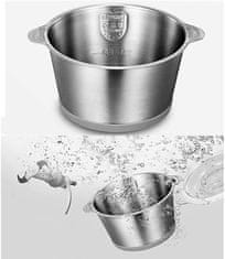 HOME & MARKER® Električni sekljalnik hrane 2 hitrosti, inox posoda, za meso in zelenjavo | MINCBOWL