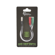White Shark KABEL 3,5 mm x 2 F. 3Pin - 3,5 mm M. 4Pin 0,2M