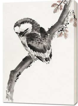 Zakito Posters Slika 70x100 cm Japonska sova, Hokusai Japonski Vintage za dnevno sobo