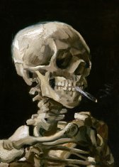 Zakito Posters Plakat 50x70 cm Lobanja s kadilsko cigareto, Van Gogh Vintage