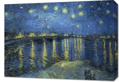 Zakito Posters Slika 70x50 cm Zvezdnata noč nad Rono, Van Gogh Vintage