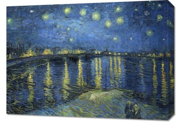 Zakito Posters Slika 70x50 cm Zvezdnata noč nad Rono, Van Gogh Vintage