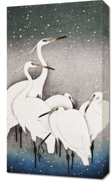 Zakito Posters Slika 40x70 cm Skupina čapelj, Koson Japonski Vintage za dnevno sobo