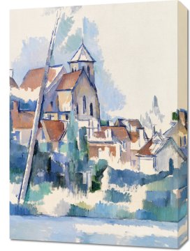 Zakito Posters Slika 50x70 cm Cerkev v Montignyju, Paul Cézanne Vintage za dnevno sobo
