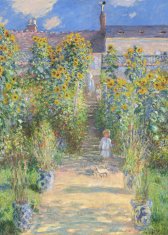 Zakito Posters Plakat 50x70 cm Umetnikov vrt v Vétheuilu, Monet Vintage