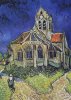 Zakito Posters Plakat 50x70 cm Cerkev v Auversu, Van Gogh Vintage za dnevno sobo
