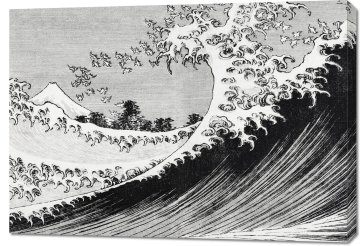 Zakito Posters Slika 100x70 cm Sto pogledov na goro Fuji, Hokusai Vintage za dnevno sobo
