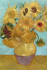 Zakito Posters Plakat 40x60 cm Vaza z dvanajstimi sončnicami, Van Gogh Vintage