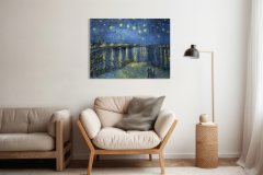 Zakito Posters Slika 70x50 cm Zvezdnata noč nad Rono, Van Gogh Vintage