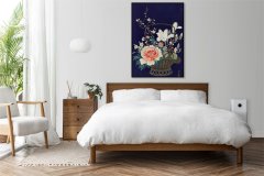 Zakito Posters Plakat 40x60 cm Košara za rože iz bambusa, Koson Japonski Vintage za dnevno sobo
