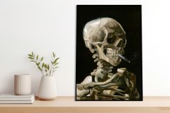 Zakito Posters Plakat 50x70 cm Lobanja s kadilsko cigareto, Van Gogh Vintage