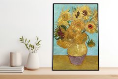 Zakito Posters Plakat 40x60 cm Vaza z dvanajstimi sončnicami, Van Gogh Vintage