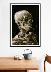 Zakito Posters Plakat 50x70 cm Lobanja s kadilsko cigareto, Van Gogh Vintage
