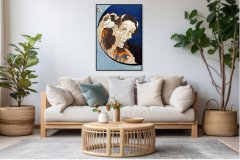 Zakito Posters Plakat 50x70 cm Smejoča se demonka, Hokusai Japonski Vintage za dnevno sobo
