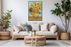 Zakito Posters Plakat 40x60 cm Vaza z dvanajstimi sončnicami, Van Gogh Vintage