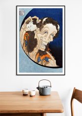 Zakito Posters Plakat 50x70 cm Smejoča se demonka, Hokusai Japonski Vintage za dnevno sobo