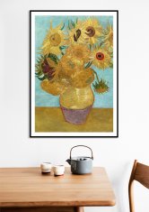 Zakito Posters Plakat 40x60 cm Vaza z dvanajstimi sončnicami, Van Gogh Vintage